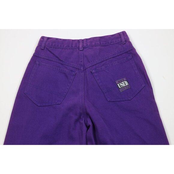 Deadstock Vtg 90s Streetwear Mens 29x34 Baggy Relaxed Skateboard Jeans Purple - Picture 11 of 15
